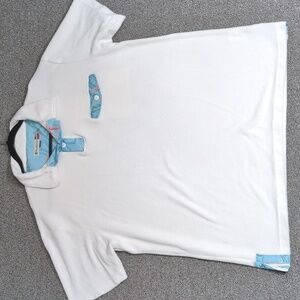 Weekender Birds of Paradise Terrycloth Polo Size XL Made In The USA